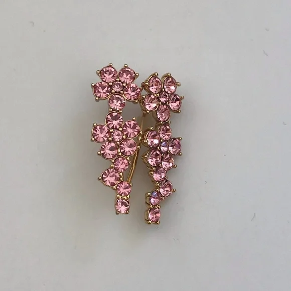 Nwt Kate Spade NY Pink Floral Pierced Crawler Earrings - Picture 4 of 8